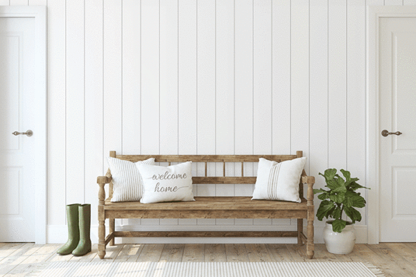 Modern farmhouse bench