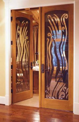 French Doors with custom glass