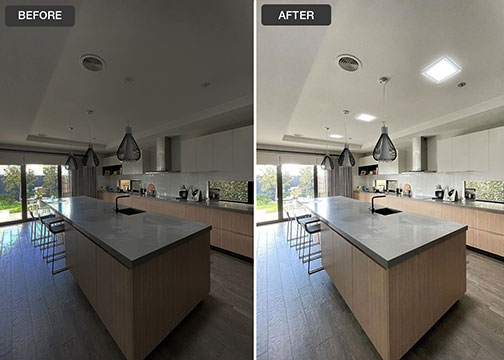 See what natural light can do for a dark kitchen.